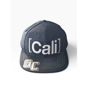 Cali California Snapback Hat Black Embroidered Mesh Brim Baseball Cap Mens